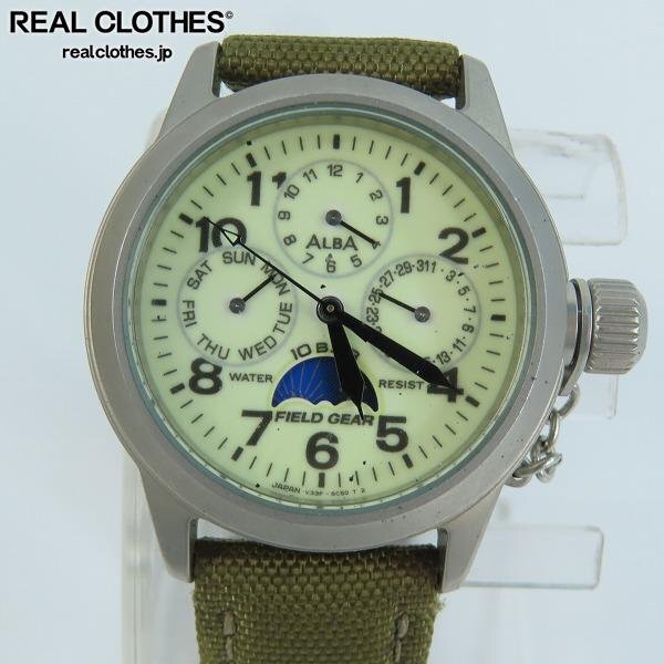 SEIKO/セイコー ALBA ムーンフェイズ トリプルカレンダー 腕時計 V33F