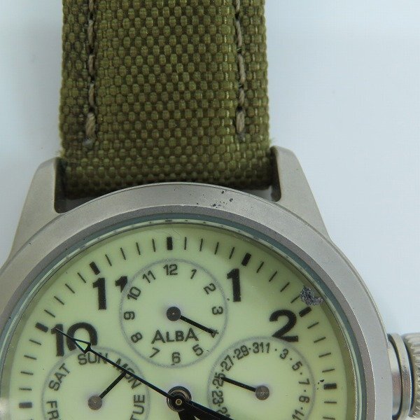 SEIKO/セイコー ALBA ムーンフェイズ トリプルカレンダー 腕時計 V33F