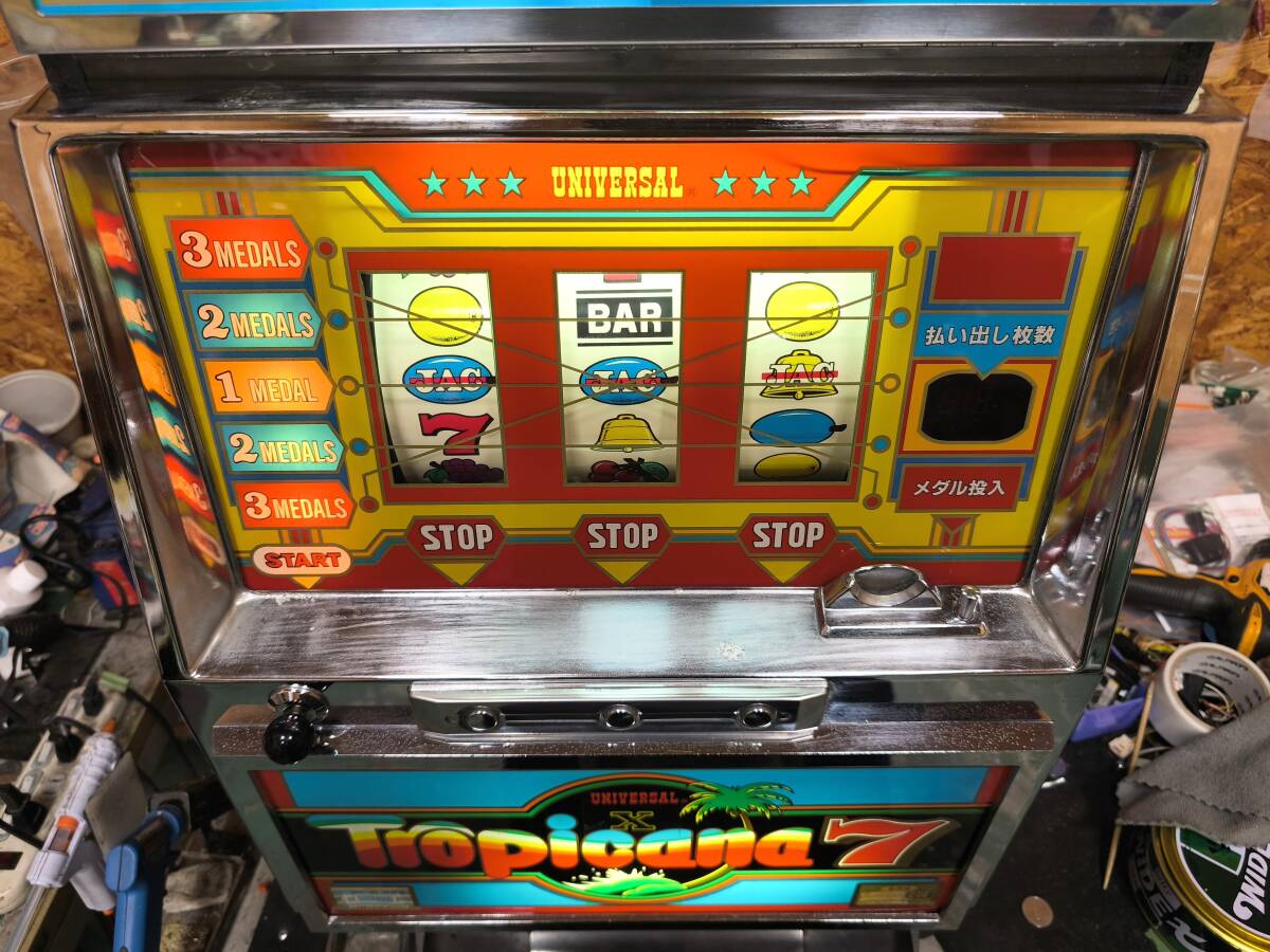 パチスロ中古実機 メーシー販売 トロピカーナ7X メダル/メダル不要装置