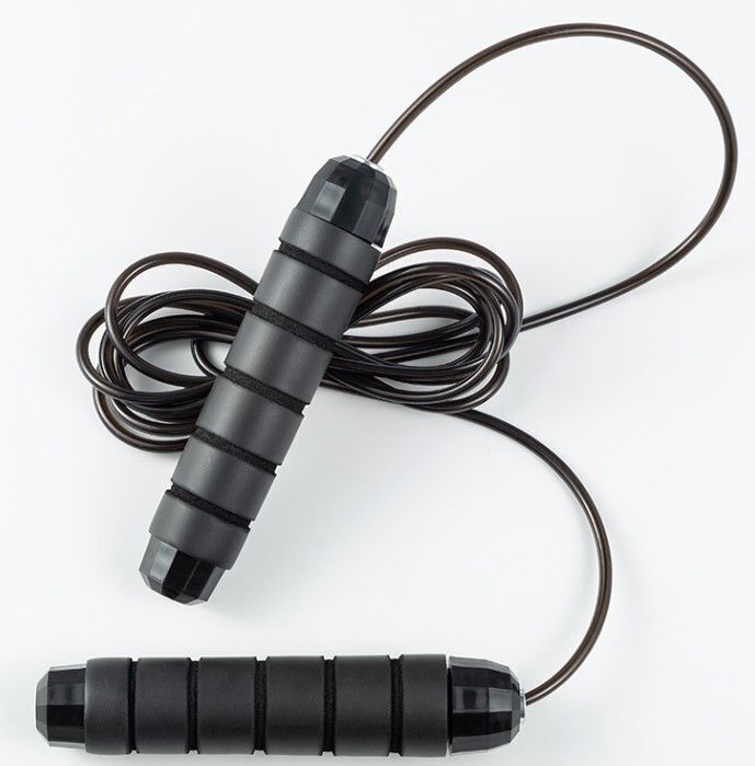 ★ 送料無料 匿名 即日発送 ★ なわとび プロ 仕様 縄跳び ダイエット 脂肪燃焼 ボディメイク ジム 有酸素運動 筋トレ ジム 黒 ブラック_7