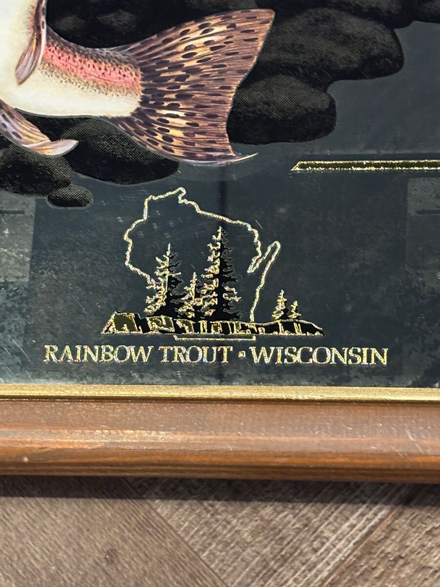 ヴィンテージ Miller パブミラー レインボートラウト ニジマス 虹鱒_2