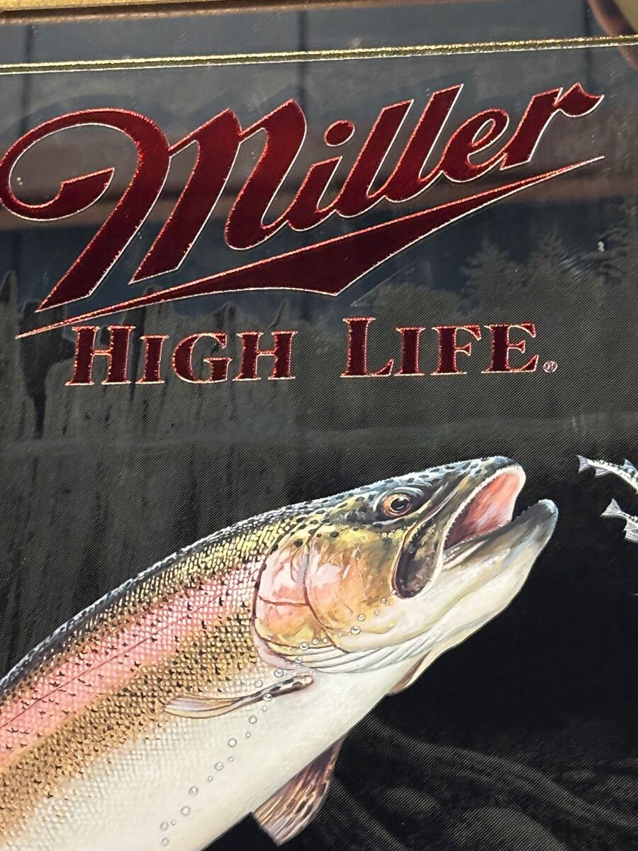 ヴィンテージ Miller パブミラー レインボートラウト ニジマス 虹鱒_3