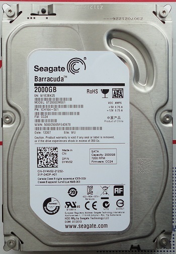 使用時間少 2988時間 Seagate Barracuda 7200RPM 3.5HDD 2.0TB SATA_1