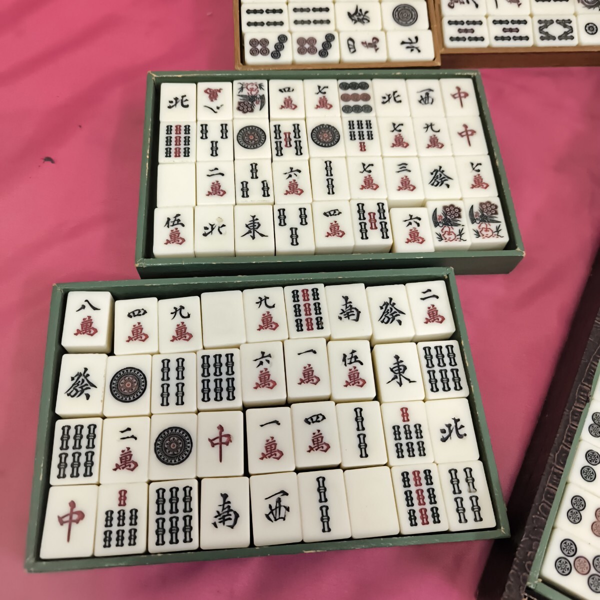 ◎【麻雀牌 まとめ売り】年代物 中古品 レトロ 昭和レトロ 麻雀パイ 点