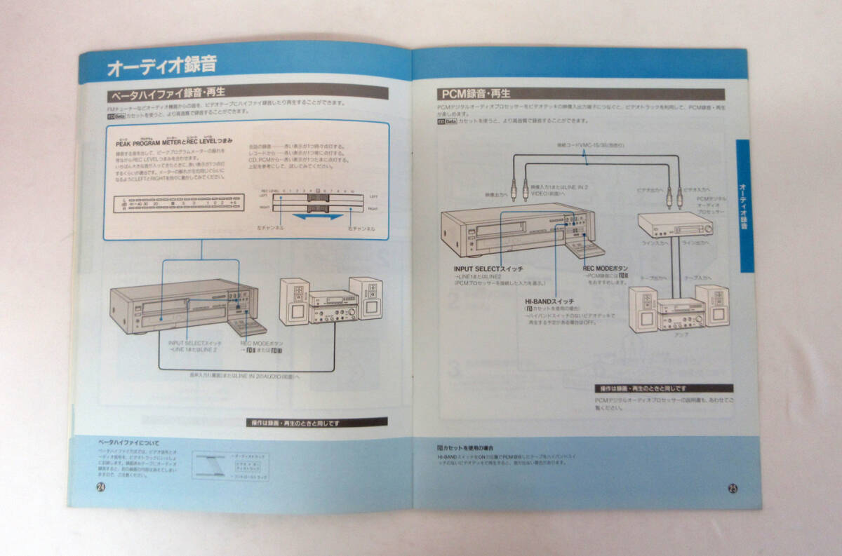 送料無料！取扱説明書☆EDベータビデオデッキ☆EDV-5000☆SONY/ソニー