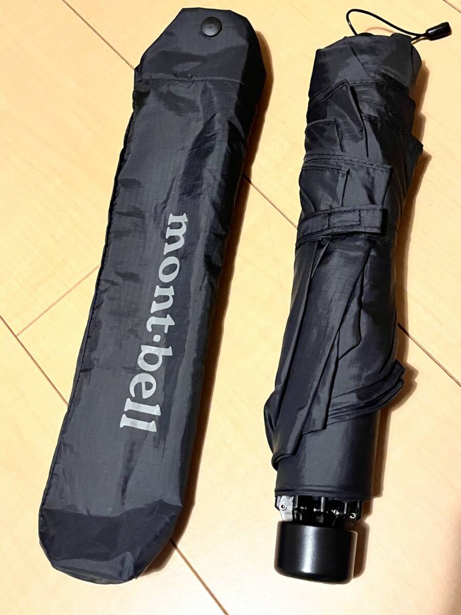 送料込み ! ! 新品同様 ! ! モンベル　トレッキングアンブレラ 60 ブラック / mont-bell 傘かさ_3