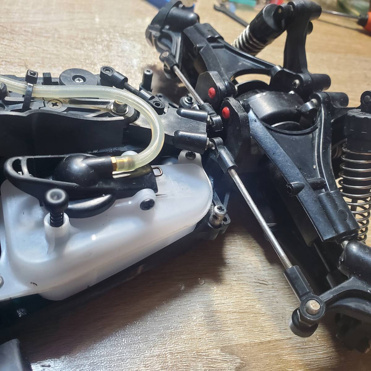 タミヤ　ナイトロサンダー　送受信機付　タンクとリコイルスターターは新品交換済　好調　検)NDF-01 ラジコン　RC エンジン　バギー　　_5