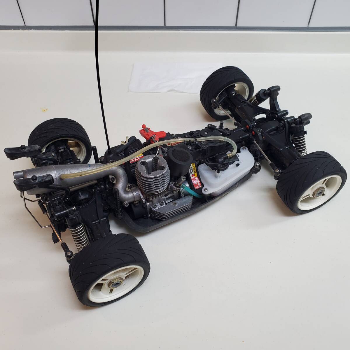 タミヤ　ナイトロサンダー　送受信機付　タンクとリコイルスターターは新品交換済　好調　検)NDF-01 ラジコン　RC エンジン　バギー　　_8