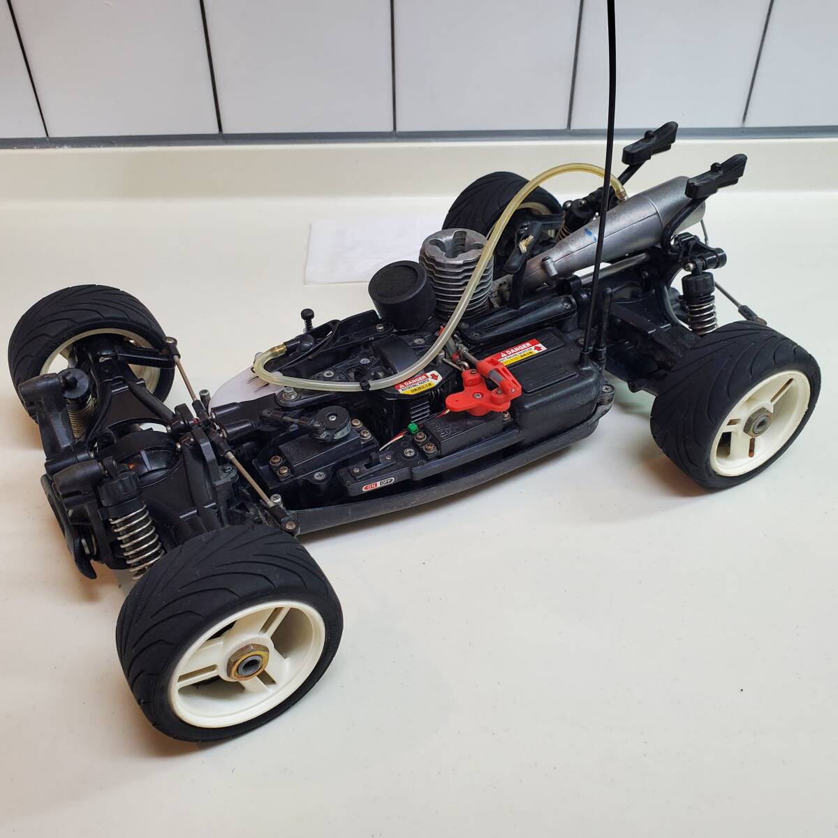 タミヤ　ナイトロサンダー　送受信機付　タンクとリコイルスターターは新品交換済　好調　検)NDF-01 ラジコン　RC エンジン　バギー　　_9