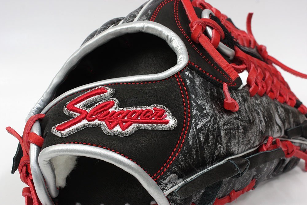 久保田スラッガー 軟式グローブ 限定 SP-2021G KSN-MP18 内野手用 W-42S ブラック×シルバーブラシレザー 未使用・新品 湯もみ型付け無し_7