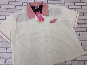 AJ）ピンクパンサー レディース ボウリングシャツ Mサイズ