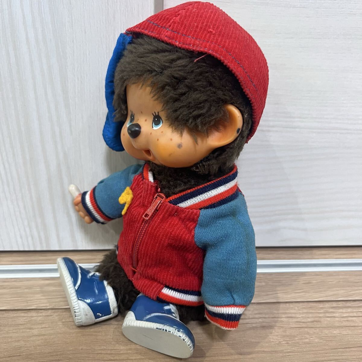 当時物昭和レトロセキグチ大きなモンチッチストライプセーターぬいぐるみ 昭和レトロ モンチッチ セキグチ ぬいぐるみ 人形 当時物 ドール