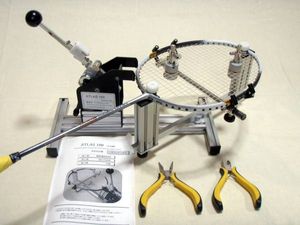 中古☆ガット張り機 【ATLAS 100】簡易ストリングマシン・日本製 