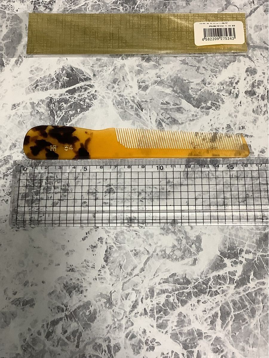 理容コーム ニューべっ甲　HR.54 角度手付16目_2