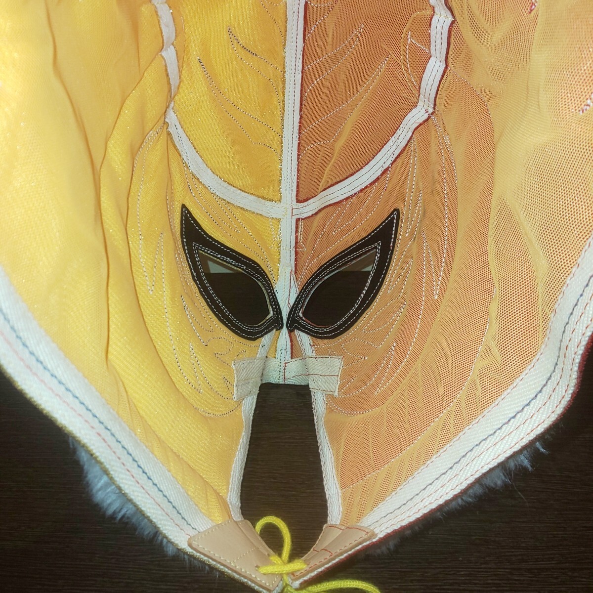 4代目タイガーマスク プロレスマスク 赤金ハーフラメ_5