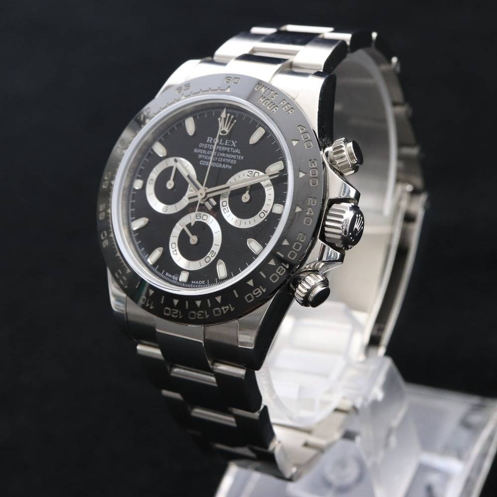 ■ ロレックス 116500LN デイトナ 116500 458Q11K0 腕時計 クロノグラフ ルーレット刻印 黒文字盤 メンズ シルバー 138g 箱付き_2