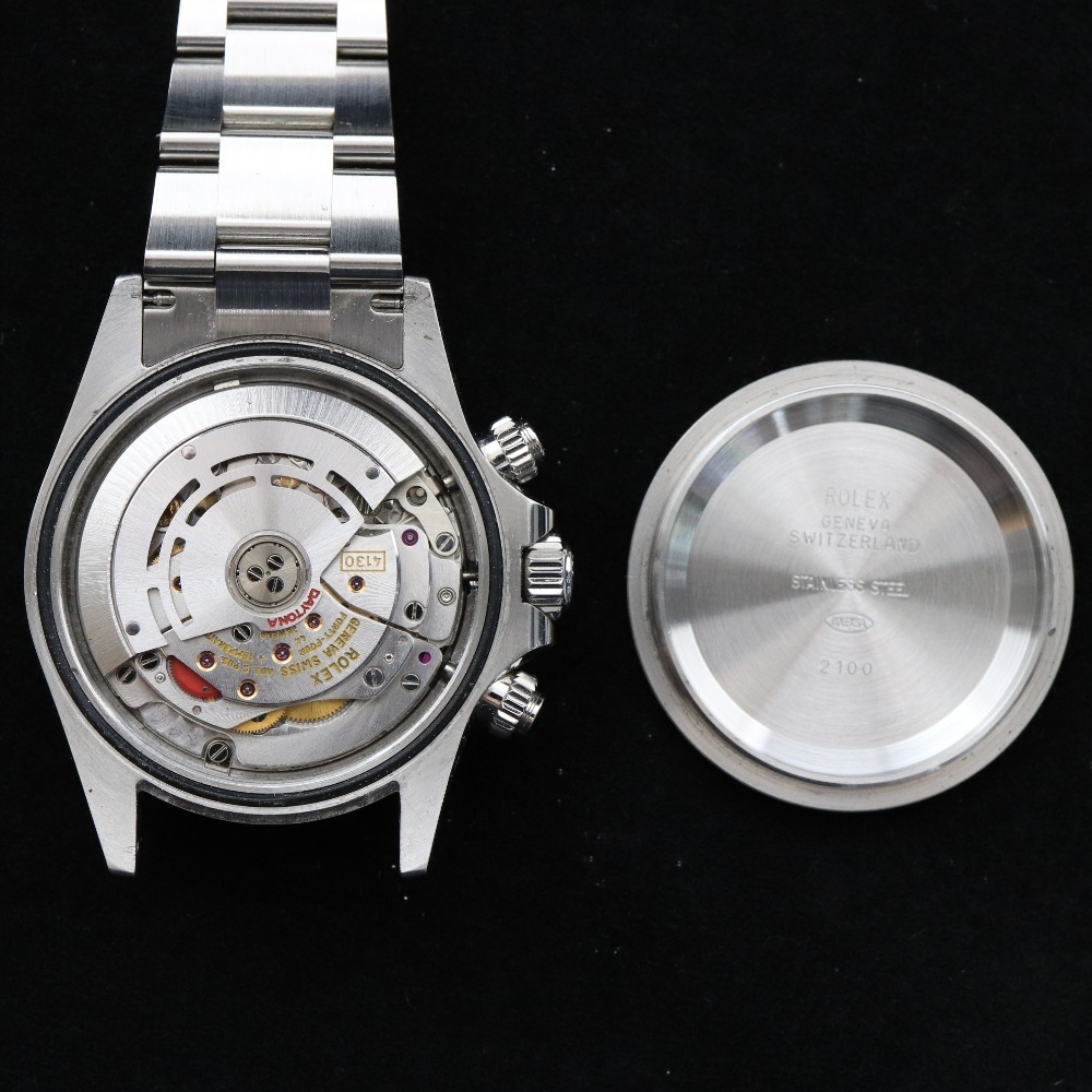 ■ ロレックス 116500LN デイトナ 116500 458Q11K0 腕時計 クロノグラフ ルーレット刻印 黒文字盤 メンズ シルバー 138g 箱付き_6