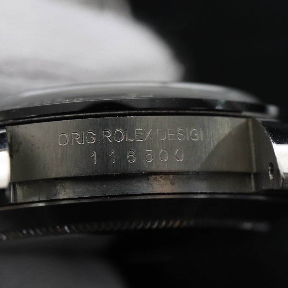 ■ ロレックス 116500LN デイトナ 116500 458Q11K0 腕時計 クロノグラフ ルーレット刻印 黒文字盤 メンズ シルバー 138g 箱付き_7