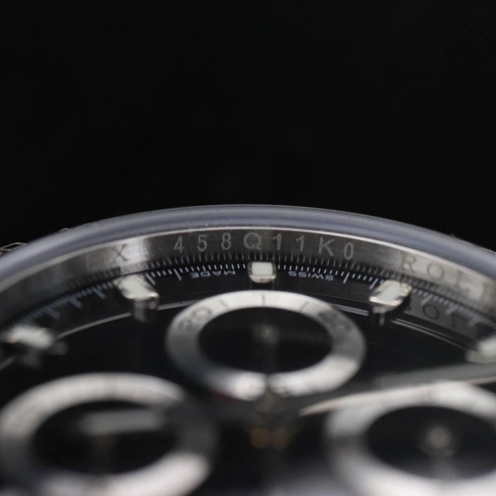 ■ ロレックス 116500LN デイトナ 116500 458Q11K0 腕時計 クロノグラフ ルーレット刻印 黒文字盤 メンズ シルバー 138g 箱付き_8
