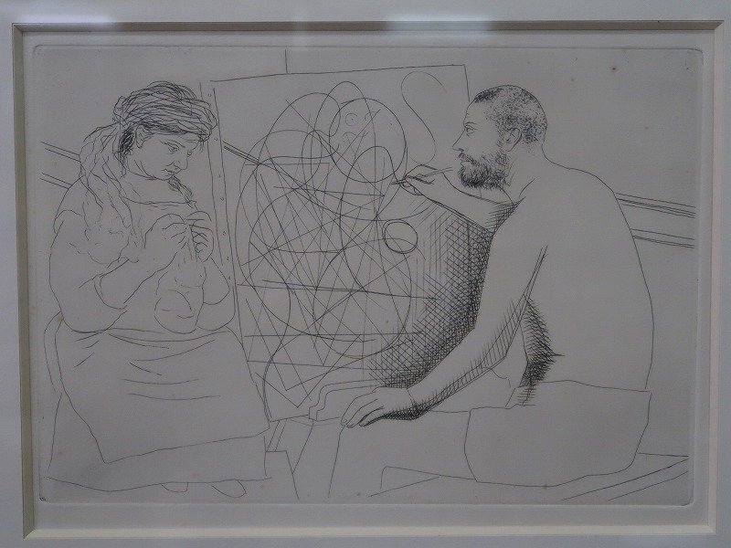 青宝】092963ピカソ 挿絵画「知られざる傑作」デッサン 版画