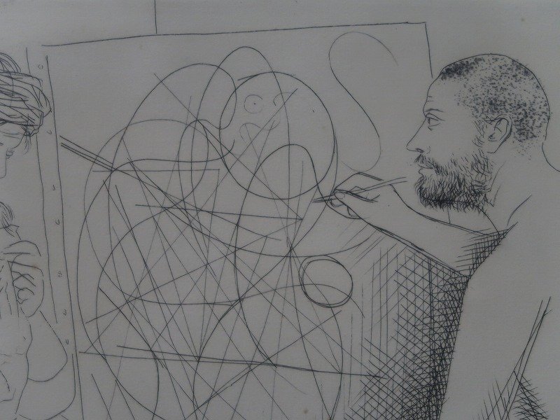 青宝】092963ピカソ 挿絵画「知られざる傑作」デッサン 版画