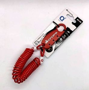 ☆新品未使用//crops//Q3 レッド//自転車カギ//ワイヤーロック//クロップス//r1452