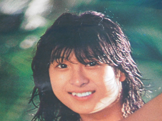 ☆小1237 当時物 ポスター 河合奈保子 水着 コロムビアレコード 販促品
