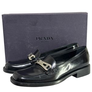 PRADA プラダ ブラック レザー ローファー サイズ36