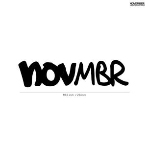 【NOVEMBER】ノーベンバー★06★ダイカットステッカー★切抜きステッカー★JPN2★10.0イ