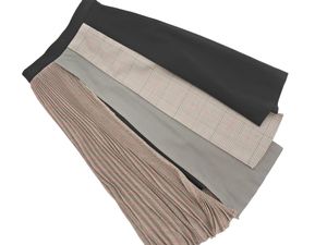 UNITED TOKYO ユナイテッドトウキョウ プリーツ 切替 ラップ風 スカート size1/黒xグレー