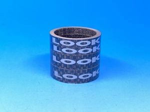 新品 LOOK ロゴ入り カーボン コラムスペーサー 1-1/8 Φ28.6mm 10mm×2 5mm×2 ルック 1