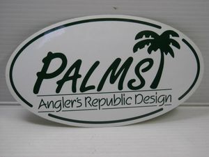 パームス　アングラーズリパブリックデザイン　オーバル　ステッカー　PALMS Angler’s R