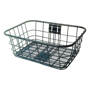 西田金属製作所 上枠パイプ大型ワイヤーバスケット ブラック SN-40.BL 自転車 フロントバ