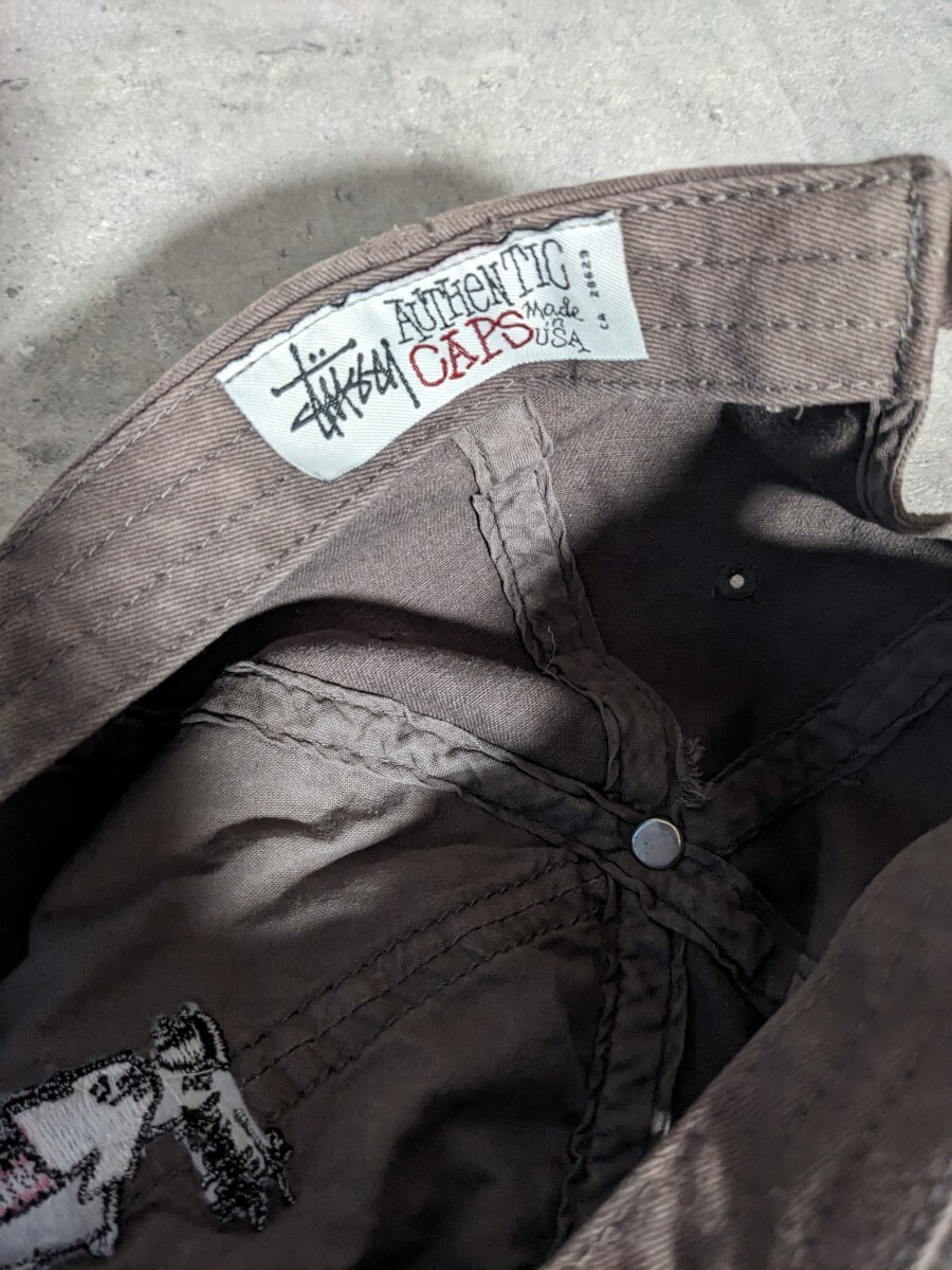 超希少!! 90s OLD STUSSY シャドーマン キャップ ブラウン ゴルフ