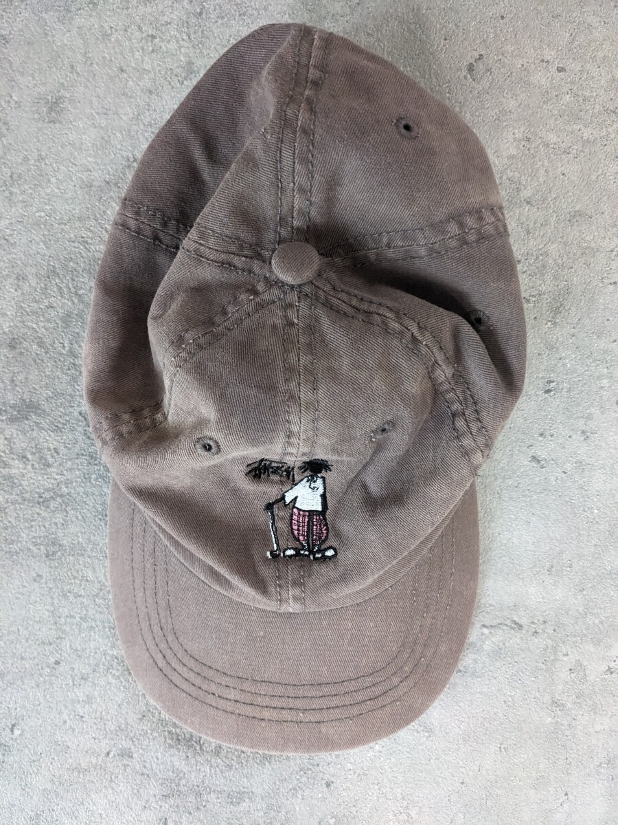 超希少!! 90s OLD STUSSY シャドーマン キャップ ブラウン ゴルフ