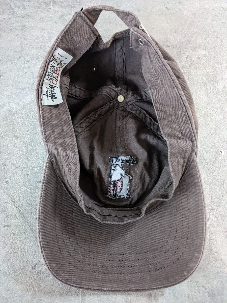 超希少!! 90s OLD STUSSY シャドーマン キャップ ブラウン ゴルフ