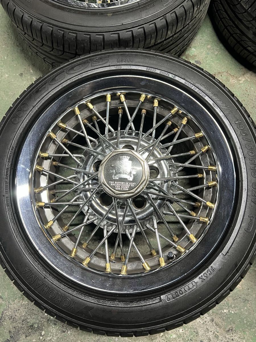 旧車 エンケイ ケントワイヤー ワイヤーホイール 当時物 PCD114.3 5H +
