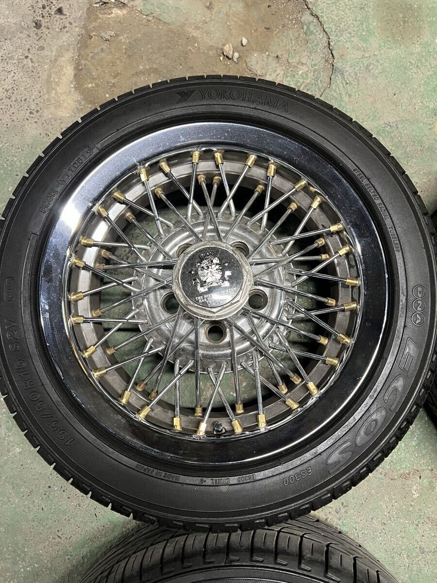 旧車 エンケイ ケントワイヤー ワイヤーホイール 当時物 PCD114.3 5H +