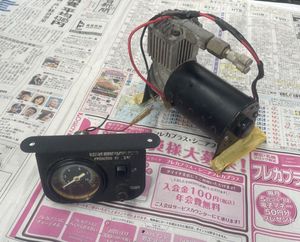 電動高さ調整システム ポンプとゲージ付き　JIC モンロー エアショック　エアサス