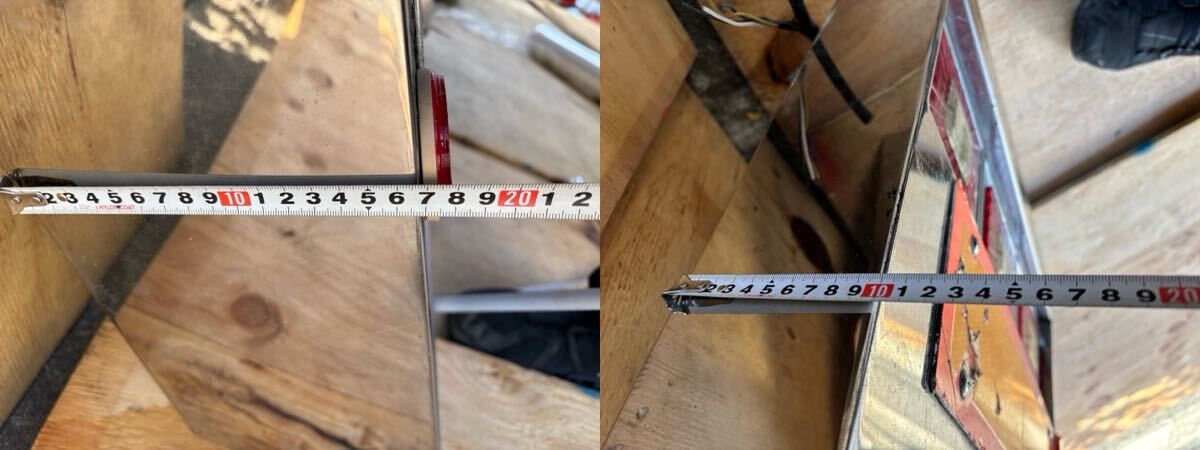倉庫整理】特注 大型 当時物 角テール3連 左右 レトロ テール台オール
