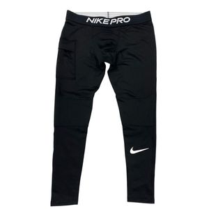NIKE PRO(ナイキプロ)ロングタイツ スパッツ プリントロゴ メンズXXL ブラック
