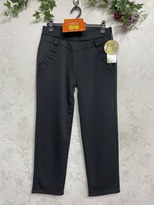 ★新品 極暖　裏起毛　きちんと感 ボタンポケット　ストレッチパンツ LL（C.GY)