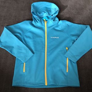 mont-bell モンベル　キッズ140 ブルー フリースジャケット パーカー