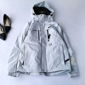 DESCENTE デサント メンズ♪スキーウエア ボードウエア Lサイズ ライトグレー 汚れあり 2