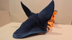 ● USED ● KENTUCKY ケンタッキー サウンドレス イヤーネット 乗馬 馬具 紺色 ネイビー