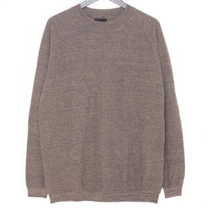 DEVOA Knit Long sleeve merino wool cotton サイズ1 グレー デヴォア ニットロングスリ