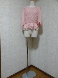 ☆ レディース　社交ダンス　ダンス 　ダンス衣装　ブラウス　カットソー　薄ピンク系　