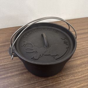 OYN487 CAPTAIN STAG キャプテンスタッグ ダッチオーブン 直径約23cm アウトドア 鉄鋳物