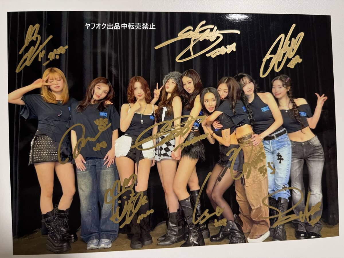 TWICE サイン 直筆 A4 スチール写真 【公式通販】
