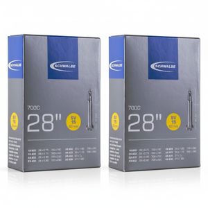 SCHWALBE(シュワルベ) 【セット品】 2本セット 700x18/28c用チューブ 固定式/仏式 50㎜バ